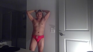Posin in Red Speedos!